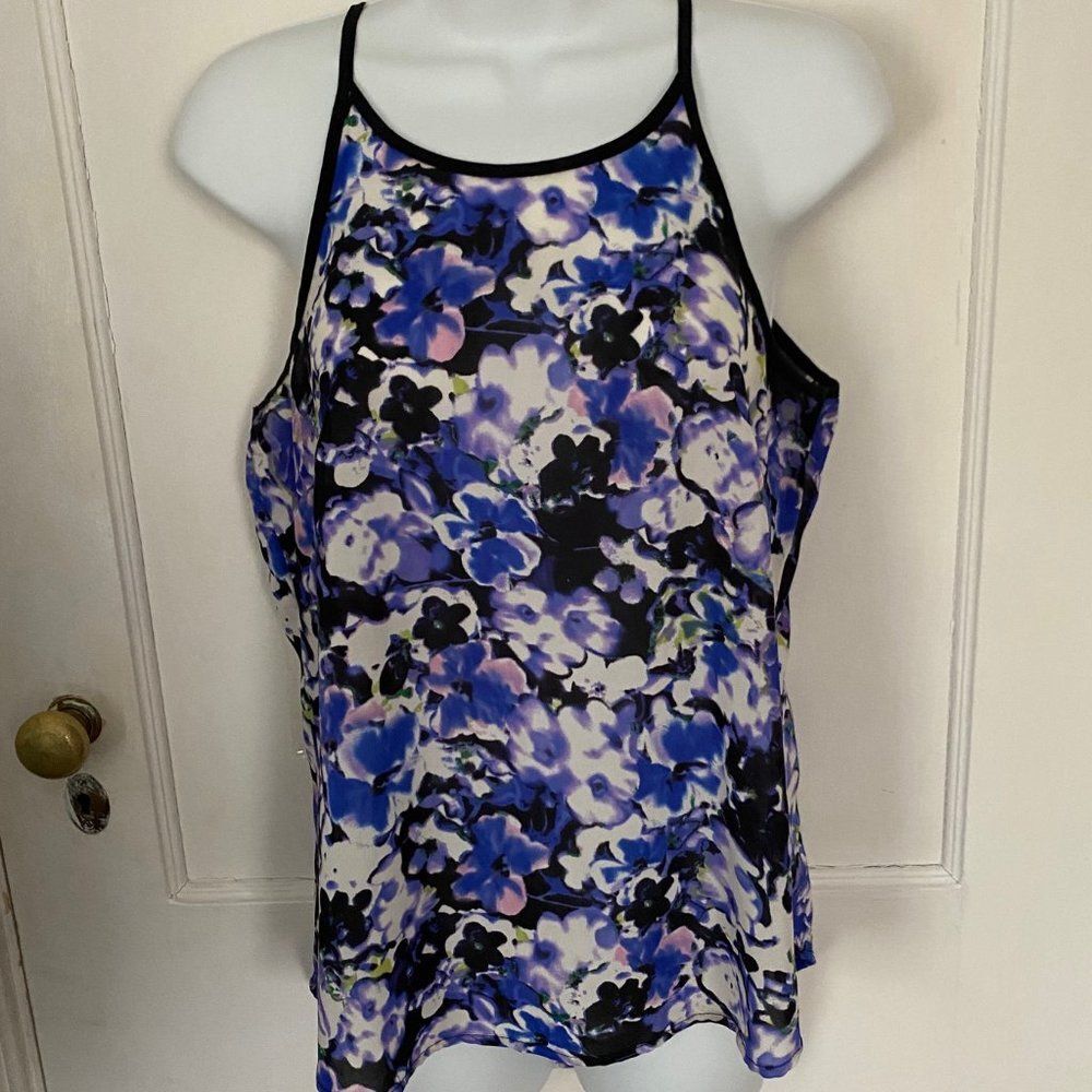 Japna Sleeveless, Spaghetti Strap Tank Top, Floral Blouse, Size M